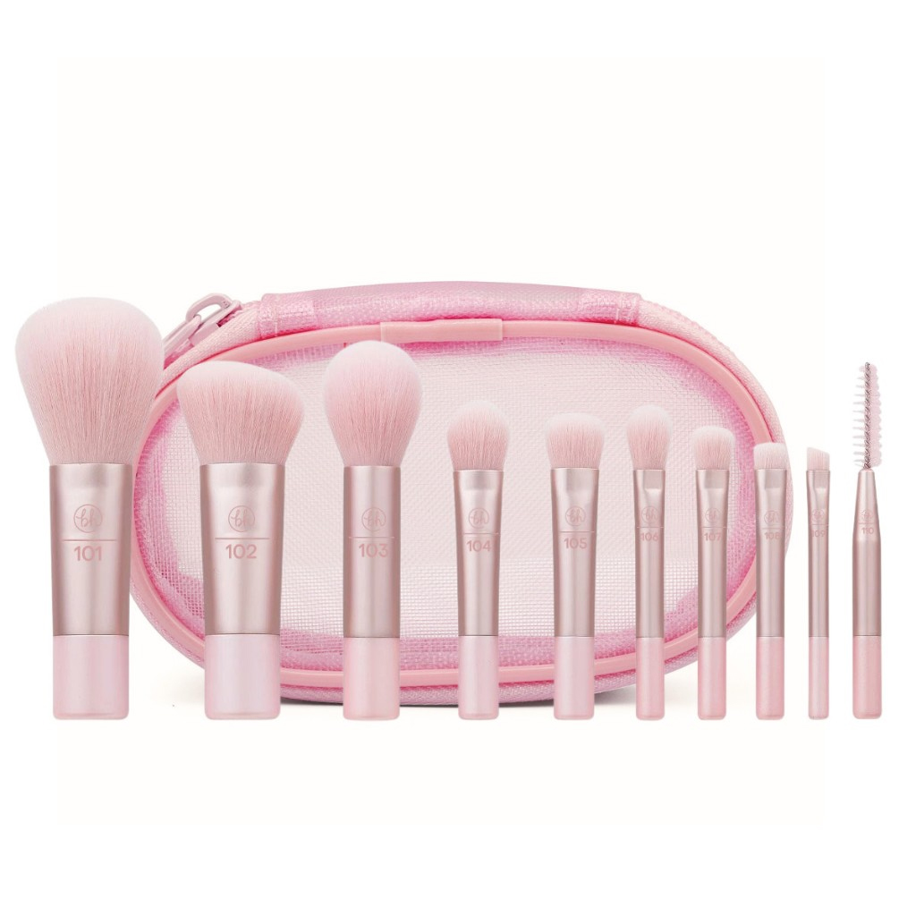 Bộ Cọ Cá Nhân 10 Cây Kèm Túi BH COSMETICS Glam On The Glow Mini Brush Set BHBO50